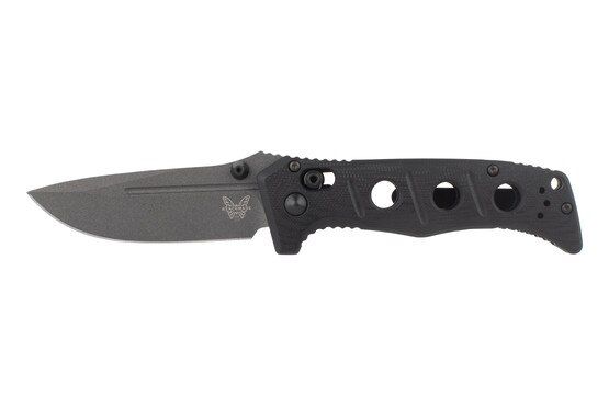 Benchmade Mini Adamas pocket knife with a black handle